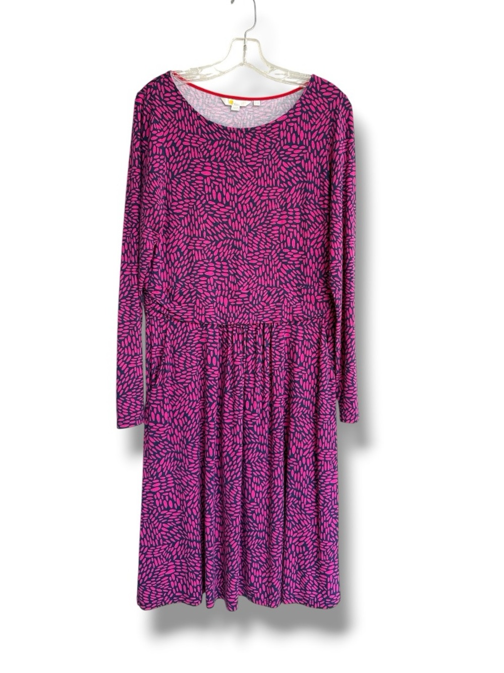 Boden Abigail Long Sleeve Jersey Midi Dress Size 10 - Picture 4 of 12